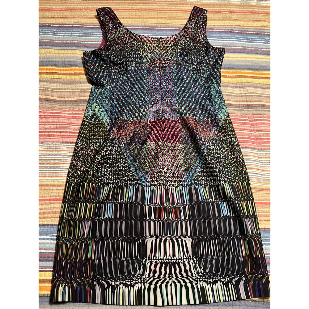 Muse‎ Dress Multicolor Geometric Print Sleeveless Women's Size 14
